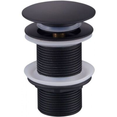 OEM Piletta Di Scarico Nera Per Lavabo Senza Troppopieno In Ottone Massiccio – Meccanismo Click-clack, Raccordo Standard G1¼, Drenaggio Rapido OEM Piletta Di Scarico Nera Per Lavabo Senza Troppopieno In Ottone Massiccio – Meccanismo Click-clack, Raccordo Standard G1¼, Drenaggio Rapido