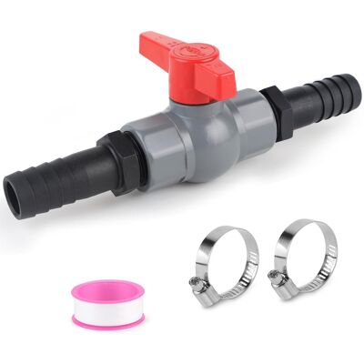 HABITEX Rubinetto A Sfera Con Raccordo Pvc 1 Valvola Di Arresto 1" (32 Mm), 2 Bocche 25 Mm HABITEX Rubinetto A Sfera Con Raccordo Pvc 1 Valvola Di Arresto 1" (32 Mm), 2 Bocche 25 Mm