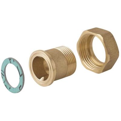 VDS Codolo Con Calotta E Guarnizione In Ottone Giallo 1"m X VDS Codolo Con Calotta E Guarnizione In Ottone Giallo 1"m X