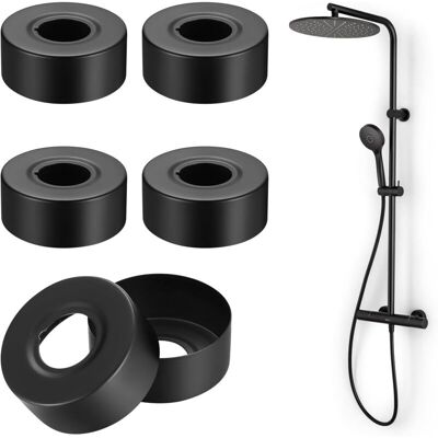 XISRENS Rosette Nere Per Rubinetto, Rosette Per Miscelatore Doccia In Acciaio Inox Ø 25 Mm, Copri Tubo Radiatore, Rosette Per Rubinetti Doccia Del Bagno, Decorazione Per Rubinetto XISRENS Rosette Nere Per Rubinetto, Rosette Per Miscelatore Doccia In Acciaio Inox Ø 25 Mm, Copri Tubo Radiatore, Rosette Per Rubinetti Doccia Del Bagno, Decorazione Per Rubinetto