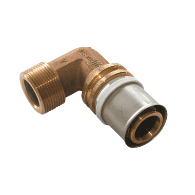 PBTUB Gomito Radiale Maschio Multistrato In Ottone 20x27/20mm PBTUB Gomito Radiale Maschio Multistrato In Ottone 20x27/20mm