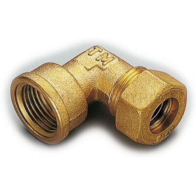 TIEMME Raccordo 1/2''x10mm Curvo Femmina A Compressione Con Tenuta O-ring TIEMME Raccordo 1/2''x10mm Curvo Femmina A Compressione Con Tenuta O-ring