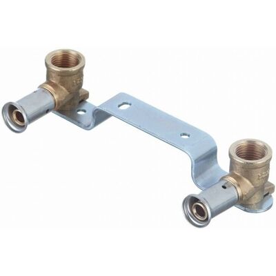 HENCO Supporto A Parete Con Due Staffe In Ottone Multistrato - Femmina 1/2 - Ø16 Mm - 28pv-16041604-1 HENCO Supporto A Parete Con Due Staffe In Ottone Multistrato - Femmina 1/2 - Ø16 Mm - 28pv-16041604-1