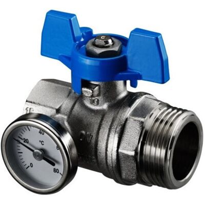 Oventrop - Toque tourn. esfera. - guarnizione piatta - manico blu DN25 1 Fx1 m - Valve Oventrop - Toque tourn. esfera. - guarnizione piatta - manico blu DN25 1 Fx1 m - Valve