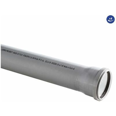 DIANFLEX - Tubo 1 Bicchiere Ad Innesto In Pp Con Guarnizione Serie Ed Tech Ø125 Mt 3 Wavin DIANFLEX - Tubo 1 Bicchiere Ad Innesto In Pp Con Guarnizione Serie Ed Tech Ø125 Mt 3 Wavin