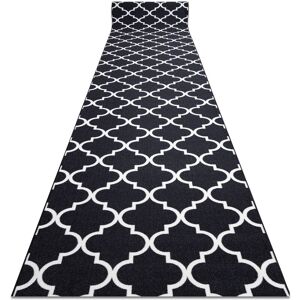 RUGSX Passatoia Gommata Marocco Trifoglio 110 Cm Nero Trellis 30350 Black 110x130 Cm RUGSX Passatoia Gommata Marocco Trifoglio 110 Cm Nero Trellis 30350 Black 110x130 Cm