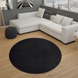PACO HOME Tappeto Porto 890 - Rotondo, Nero, 160cm PACO HOME Tappeto Porto 890 - Rotondo, Nero, 160cm