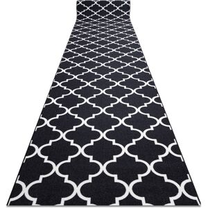 RUGSX Passatoia Gommata Marocco Trifoglio 133 Cm Nero Trellis 30350 Black 133x540 Cm RUGSX Passatoia Gommata Marocco Trifoglio 133 Cm Nero Trellis 30350 Black 133x540 Cm