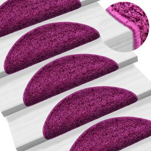 VIDAXL Tappetini Per Scale 10 Pz 56x17x3 Cm Viola Semicircolari VIDAXL Tappetini Per Scale 10 Pz 56x17x3 Cm Viola Semicircolari