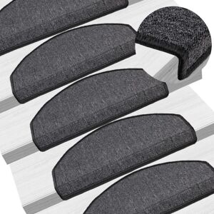 VIDAXL Tappetini Per Scale 10 Pz 65x24x4 Cm Antracite Semicircolari Grandi VIDAXL Tappetini Per Scale 10 Pz 65x24x4 Cm Antracite Semicircolari Grandi