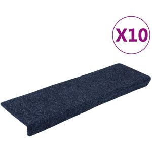 VIDAXL Tappetini Per Scale 10 Pz Antracite 65x21x4cm Tessuto Agugliato - VIDAXL Tappetini Per Scale 10 Pz Antracite 65x21x4cm Tessuto Agugliato -