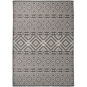 vidaXL Tappeto esterno a righe nere 120x170 cm - Tappeto da giardino vidaXL Tappeto esterno a righe nere 120x170 cm - Tappeto da giardino