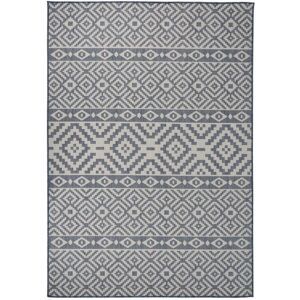 Tappeto da esterno vidaXL a trama piatta 160x230 cm a righe blu - Tappeto da patio Tappeto da esterno vidaXL a trama piatta 160x230 cm a righe blu - Tappeto da patio