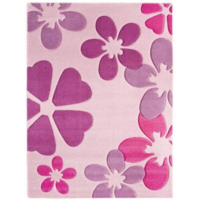 HOMMOO Luxor- Living Tappeto Per Bambini Disegno Di Fiori Rosa - Tappeto Per La Camera Dei Bambini Delle Bambine Da Usare Come Tappeto Da Gioco 120 X 170 Cm HOMMOO Luxor- Living Tappeto Per Bambini Disegno Di Fiori Rosa - Tappeto Per La Camera Dei Bambini Delle Bambine Da Usare Come Tappeto Da Gioco 120 X 170 Cm