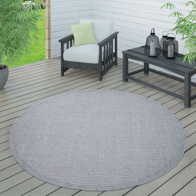 PACO HOME Per Interni E Esterni, Per Terrazza E Balcone, Anti-intemperie, Tinta Unita Grigio, Ø 160 Cm Tondo - PACO HOME Per Interni E Esterni, Per Terrazza E Balcone, Anti-intemperie, Tinta Unita Grigio, Ø 160 Cm Tondo -