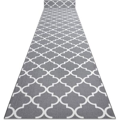 RUGSX Passatoia Gommata 67cm Marocco Trifoglio Grigio Trellis 30352 Grey 67x880 Cm RUGSX Passatoia Gommata 67cm Marocco Trifoglio Grigio Trellis 30352 Grey 67x880 Cm