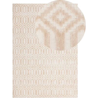 Tappeto viscosa beige 140 x 200 cm Beliani - Tappeto Tappeto viscosa beige 140 x 200 cm Beliani - Tappeto
