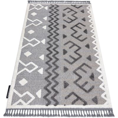 RUGSX Tappeto Maroc P659 Azteco Etnico Grigio Frange Berbero Marocchino Shaggy Grey 120x170 Cm RUGSX Tappeto Maroc P659 Azteco Etnico Grigio Frange Berbero Marocchino Shaggy Grey 120x170 Cm