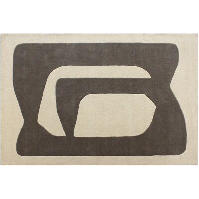 Unique Tappeto Taftato 100% Lana Con Motivi Astratti 200 X 290 Cm Grigio E Bianco - 2400g/m² - Avolto Unique Tappeto Taftato 100% Lana Con Motivi Astratti 200 X 290 Cm Grigio E Bianco - 2400g/m² - Avolto