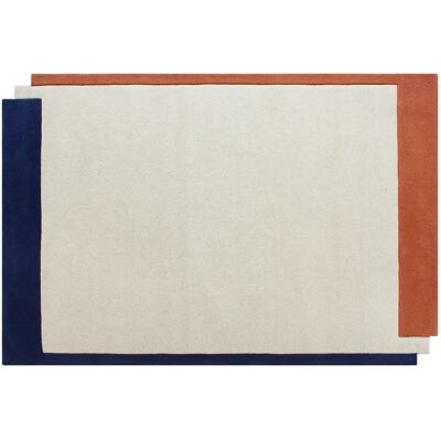 Unique Tappeto Taftato 100% Lana 160 X 230 Cm Beige, Terracotta E Blu Scuro 2200g/m² - Marisa Unique Tappeto Taftato 100% Lana 160 X 230 Cm Beige, Terracotta E Blu Scuro 2200g/m² - Marisa