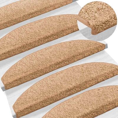 MAISON EXCLUSIVE - Tappetini Per Scale Autoadesivi 15 Pz 80 X 24,5 X 3,5 Cm Beige MAISON EXCLUSIVE - Tappetini Per Scale Autoadesivi 15 Pz 80 X 24,5 X 3,5 Cm Beige