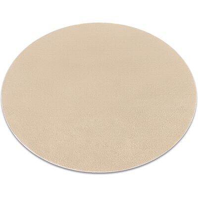 RUGSX Tappeto Da Lavaggio Moderno Lindo Cerchio Beige, Antiscivolo, A Pelo Lungo Beige Rotondo 120 Cm RUGSX Tappeto Da Lavaggio Moderno Lindo Cerchio Beige, Antiscivolo, A Pelo Lungo Beige Rotondo 120 Cm