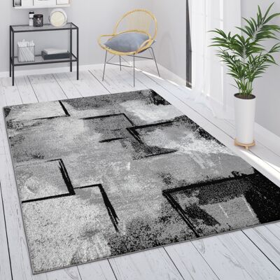 PACO HOME Tappeto Grigio Salotto Vintage Pelo Corto Motivo Geometrico Astratto 160x230 Cm, Grigio 7 - PACO HOME Tappeto Grigio Salotto Vintage Pelo Corto Motivo Geometrico Astratto 160x230 Cm, Grigio 7 -