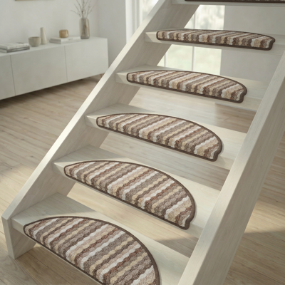 VIVOL Tappetino Per Scale Multi Stripes Beige - 20x56 Cm VIVOL Tappetino Per Scale Multi Stripes Beige - 20x56 Cm
