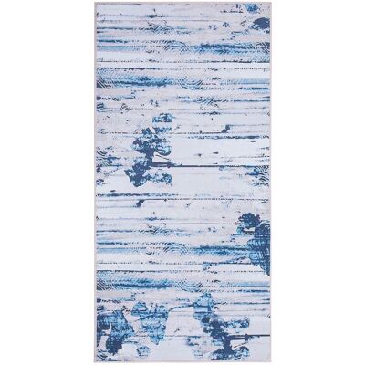 Tappeto Astratto Beige e Blu - 80x150cm Beliani Tappeto Astratto Beige e Blu - 80x150cm Beliani