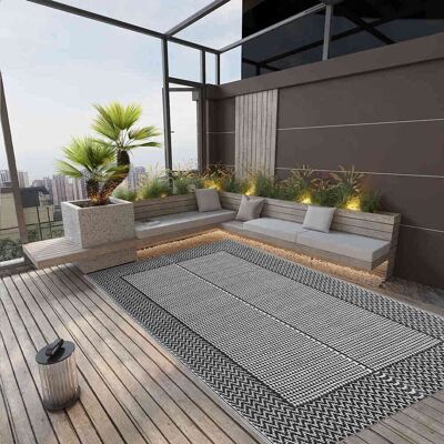 vidaXL Tappeto da esterno grigio 190x290 cm PP Tappeto per terrazza balcone interno - Tappeto da esterno vidaXL Tappeto da esterno grigio 190x290 cm PP Tappeto per terrazza balcone interno - Tappeto da esterno