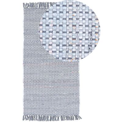 Tappeto in cotone grigio Beliani 80 x 150 cm - Tappeto Tappeto in cotone grigio Beliani 80 x 150 cm - Tappeto
