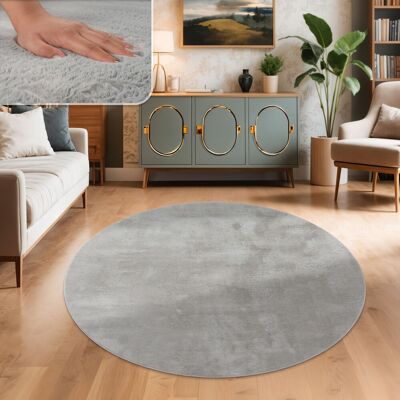 Paco Home - Alfombra salón piel artificial - Gris - Rug Paco Home - Alfombra salón piel artificial - Gris - Rug