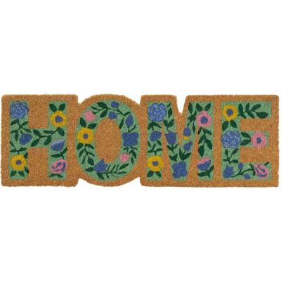 OEM Zerbino In Cocco Con Motivo Floreale, 75x25 Cm OEM Zerbino In Cocco Con Motivo Floreale, 75x25 Cm