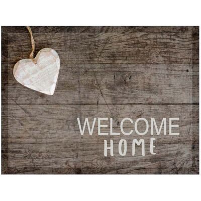 Mercury Tapis Velvet Wood Welcome Home 45x75cm Sur Cintre - Mercury Tapis Velvet Wood Welcome Home 45x75cm Sur Cintre -