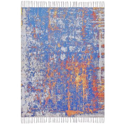 Tappeto multicolore in poliestere e cotone 140x200cm Beliani - Tappeto per area Tappeto multicolore in poliestere e cotone 140x200cm Beliani - Tappeto per area