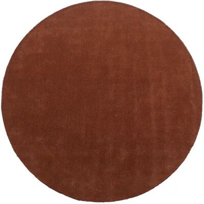 Unique Tappeto Rotondo 100% Lana Tessuto A Mano D. 200 Cm Terracotta 1800g/m² - Selina Unique Tappeto Rotondo 100% Lana Tessuto A Mano D. 200 Cm Terracotta 1800g/m² - Selina