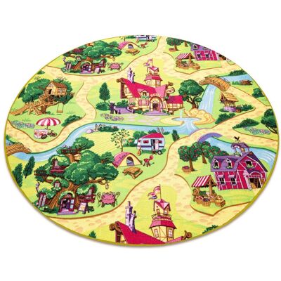 Tappeto per bambini CANDY TOWN di Dywany Łuszczów - cerchio verde 170cm Tappeto per bambini CANDY TOWN di Dywany Łuszczów - cerchio verde 170cm
