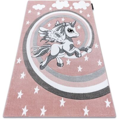 RUGSX Tappeto Petit Pony Pony Cavallo Rosa Pink 140x190 Cm RUGSX Tappeto Petit Pony Pony Cavallo Rosa Pink 140x190 Cm