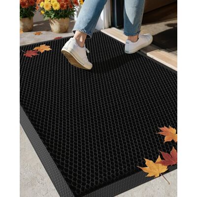 OEM Tappeto Da Esterno Elastico In Seta Impermeabile - Zerbino Antiscivolo Per Ingresso E Patio - Asciugatura Rapida E Resistente, Retro In Gomma, 60 X 90 Cm, Nero OEM Tappeto Da Esterno Elastico In Seta Impermeabile - Zerbino Antiscivolo Per Ingresso E Patio - Asciugatura Rapida E Resistente, Retro In Gomma, 60 X 90 Cm, Nero