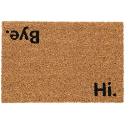 Relaxdays Tappeto di Cocco - Messaggio Hi/Bye, Interno/Esterno, Antiscivolo, 60x40cm Relaxdays Tappeto di Cocco - Messaggio Hi/Bye, Interno/Esterno, Antiscivolo, 60x40cm