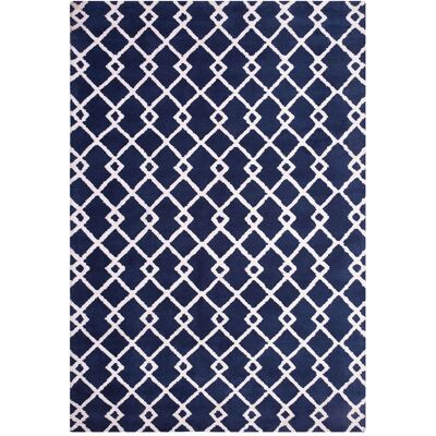 Tappeto Rettangolare Moderno Geometrico Blu - Tappeto Tappeto Rettangolare Moderno Geometrico Blu - Tappeto