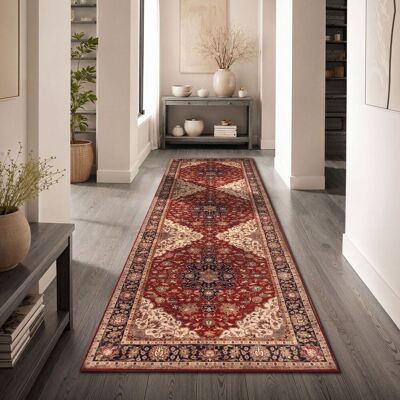 PACO HOME Tappeto Soggiorno Orientale Vintage Lavabile Pelo Corto Antiscivolo Rosso Beige Colorato Oro 80x150 Cm PACO HOME Tappeto Soggiorno Orientale Vintage Lavabile Pelo Corto Antiscivolo Rosso Beige Colorato Oro 80x150 Cm