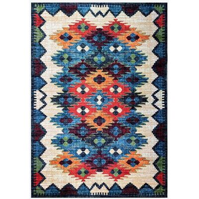 SANS MARQUE Tappeto Rettangolare Cotone Fondo Antiscivolo Design Antalya Kili08 SANS MARQUE Tappeto Rettangolare Cotone Fondo Antiscivolo Design Antalya Kili08