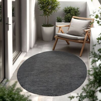Paco Home - Tappeto - ø 120 cm - Antracita Paco Home - Tappeto - ø 120 cm - Antracita