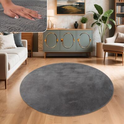Paco Home - Alfombra salón piel artificial - Antracita - Tappeto Paco Home - Alfombra salón piel artificial - Antracita - Tappeto
