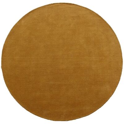 Unique Tappeto Rotondo 100% Lana Tessuto A Mano D. 200 Cm Ocra 1800g/m² - Selina Unique Tappeto Rotondo 100% Lana Tessuto A Mano D. 200 Cm Ocra 1800g/m² - Selina