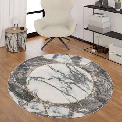 Tappeto Rotondo Oro PACO HOME Kraft 525 - Tappeto Tappeto Rotondo Oro PACO HOME Kraft 525 - Tappeto