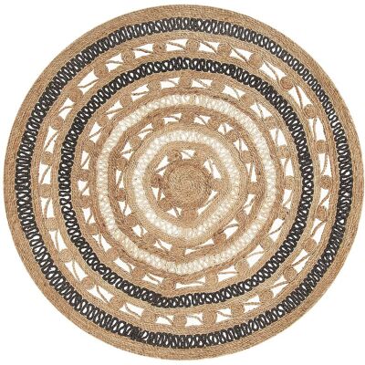 Tappeto rotondo in juta Beliani 140 cm - Decorazione rustica Tappeto rotondo in juta Beliani 140 cm - Decorazione rustica
