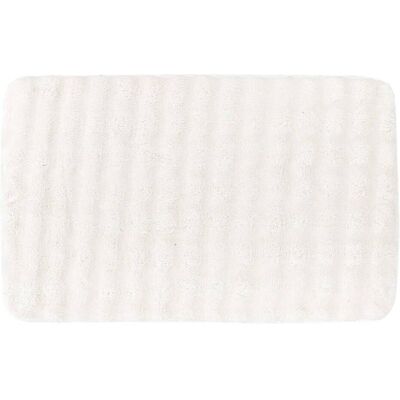 TENDANCE Tappetino Effetto Pelle Courchevel 50x80 Cm - Bianco - TENDANCE Tappetino Effetto Pelle Courchevel 50x80 Cm - Bianco -
