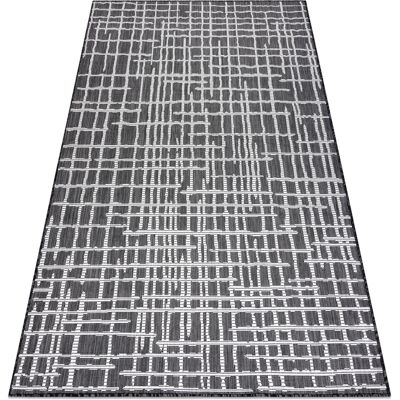 RUGSX - Tappeto Sizal Sion Traliccio, Linee 22144 Tessuto Piatto Nero / Ecru Black 140x190 Cm RUGSX - Tappeto Sizal Sion Traliccio, Linee 22144 Tessuto Piatto Nero / Ecru Black 140x190 Cm